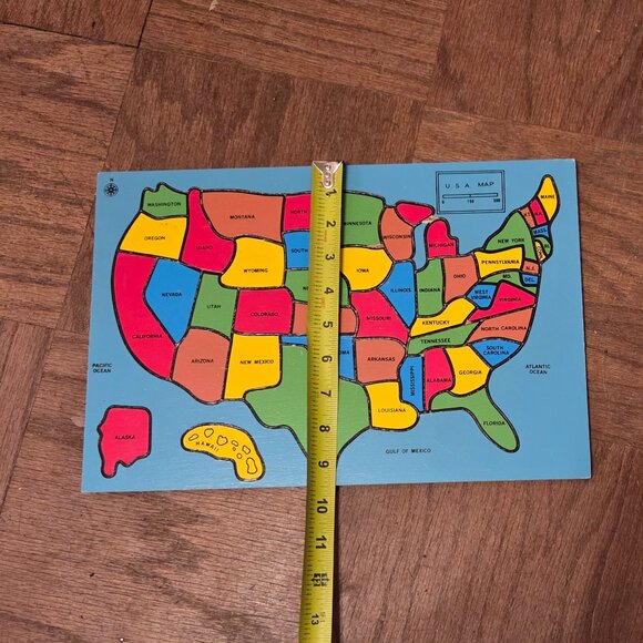 Wood Inlaid Map Puzzle United States - Picture 5 of 5